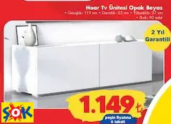 RUUM STORE HOAR TV ÜNİTESİ OPAK BEYAZ